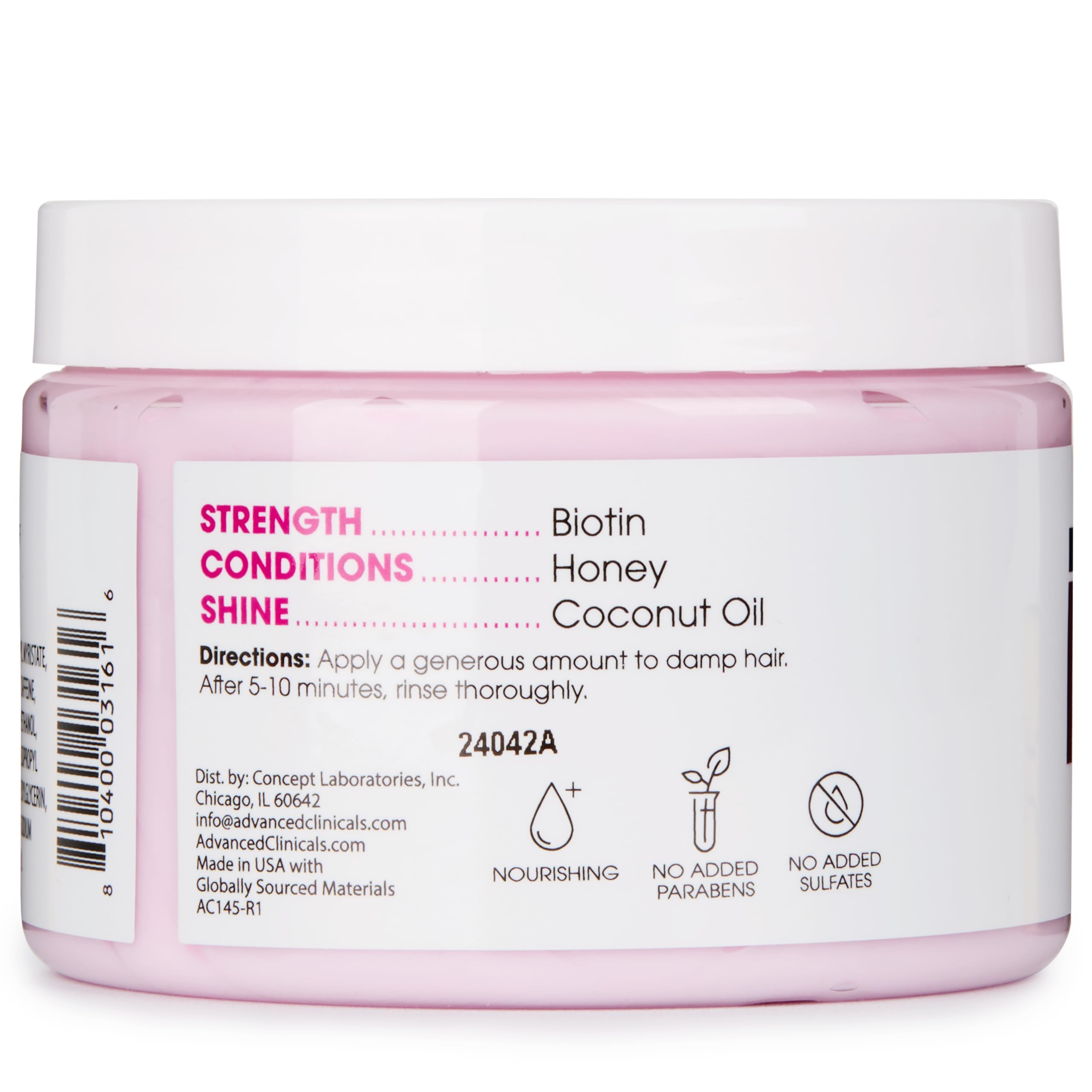 Advanced Clinicals Biotin Hair Mask weekly-use routine for healthier-looking hair.