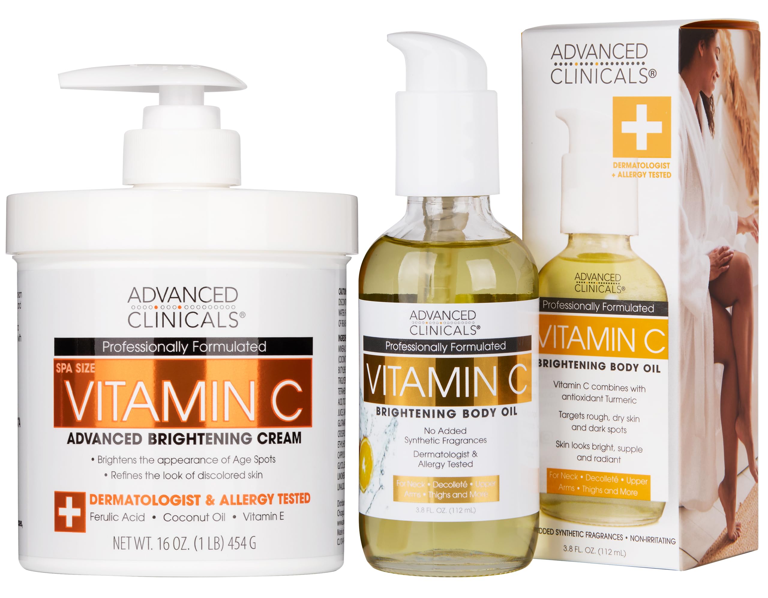 Advanced Clinicals Brightening Cream radiantly glowing complexion and smoother skin