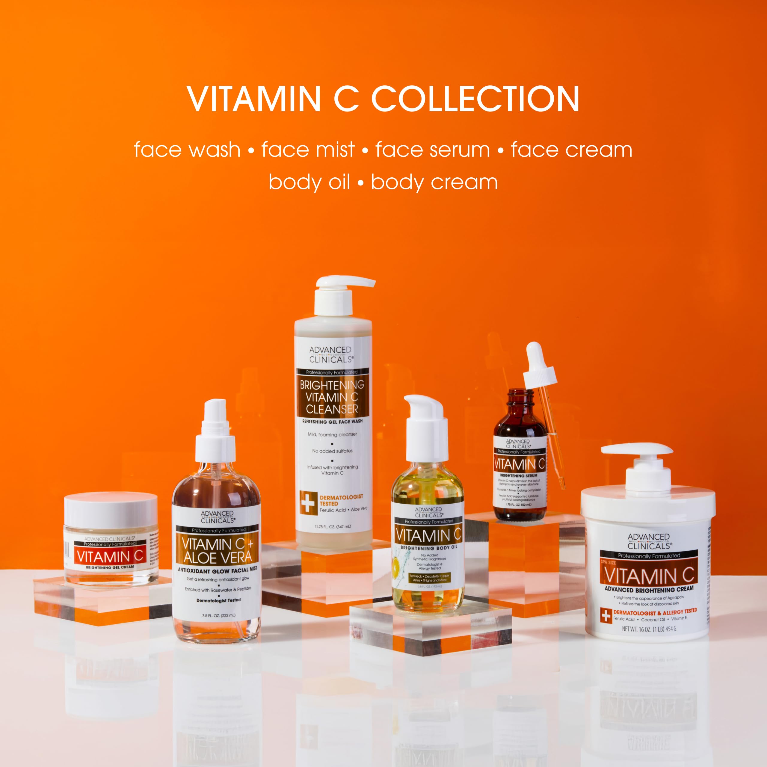 Advanced Clinicals Brightening Vitamin C Serum daily use supports a refreshed look.
