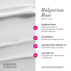 Advanced Clinicals Bulgarian Rose Lotion hands applying the cream.