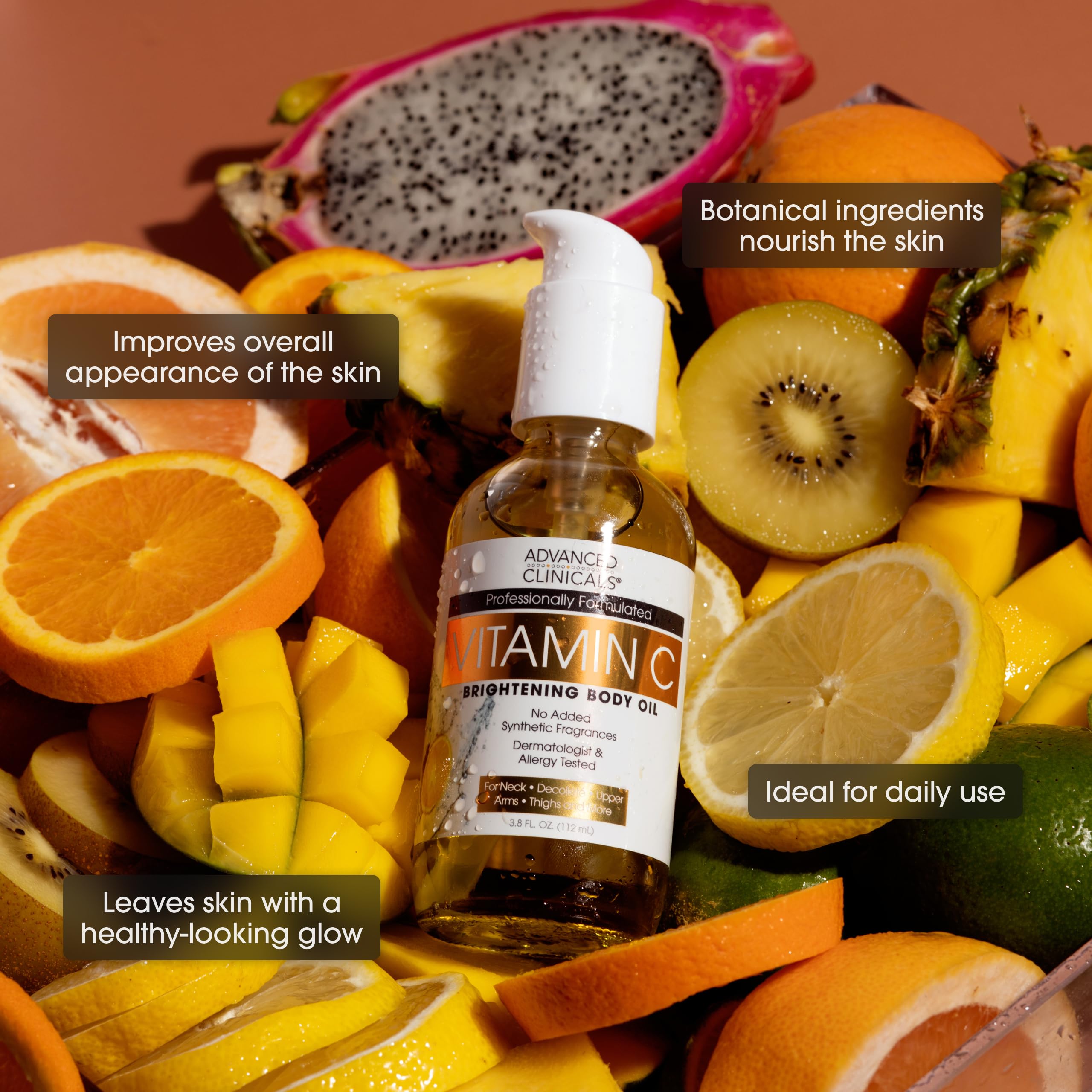 Advanced Clinicals Citrus scent notes emphasize fresh fragrance