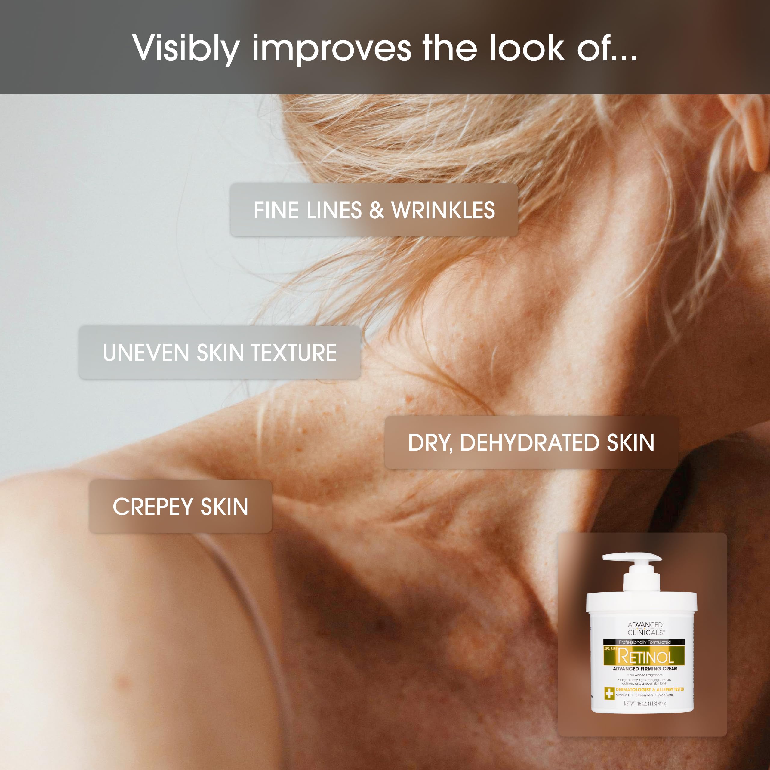 Advanced Clinicals coconut oil body lotion pump offering comfortable, non greasy hydration