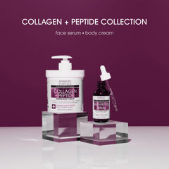 Advanced Clinicals Collagen Peptides soft glow skin after use with refreshed appearance.