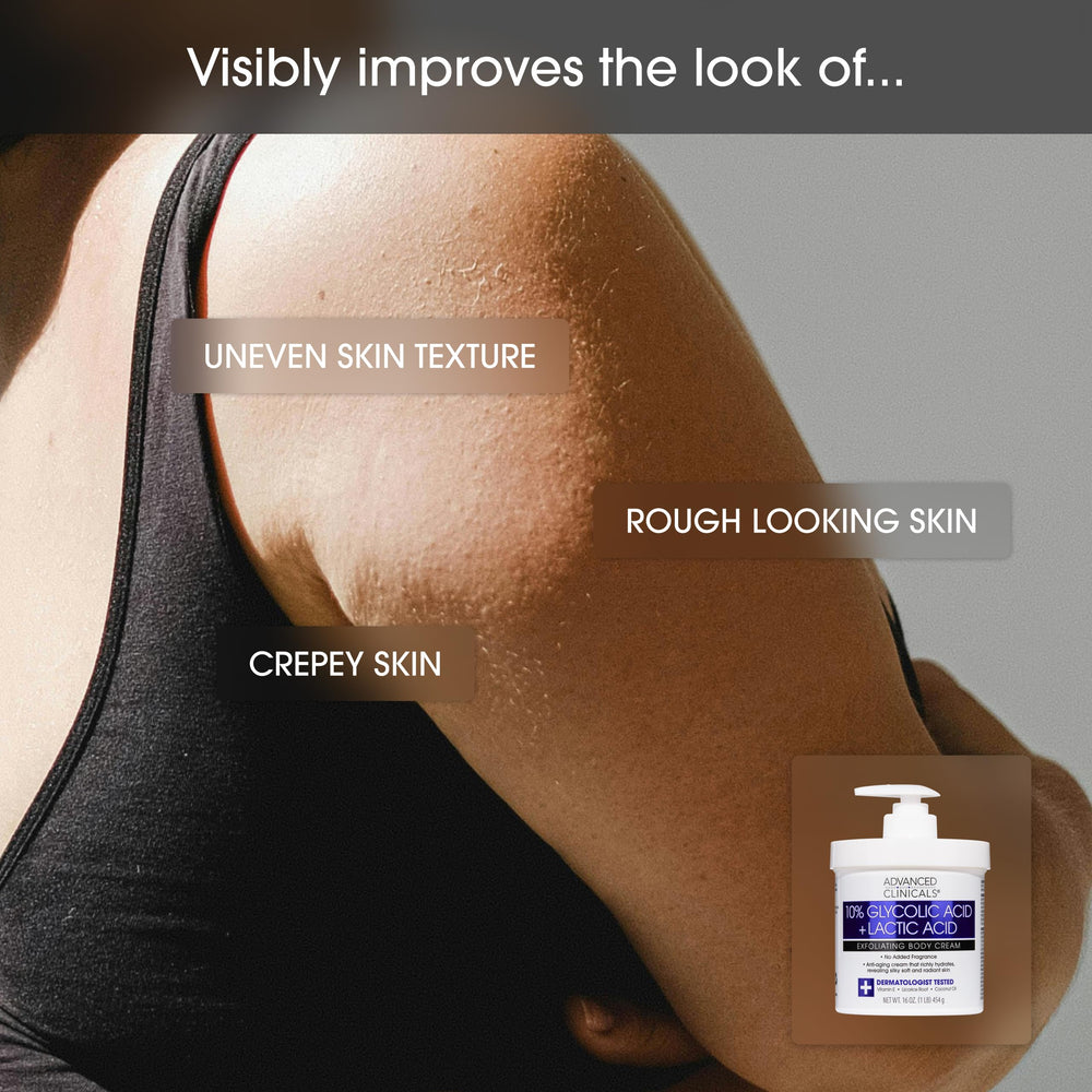 Advanced Clinicals Daily body care routine with retinol and exfoliation