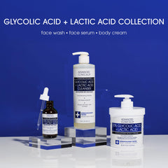 Nighttime skincare routine featuring Advanced Clinicals exfoliating serum for texture refinement.