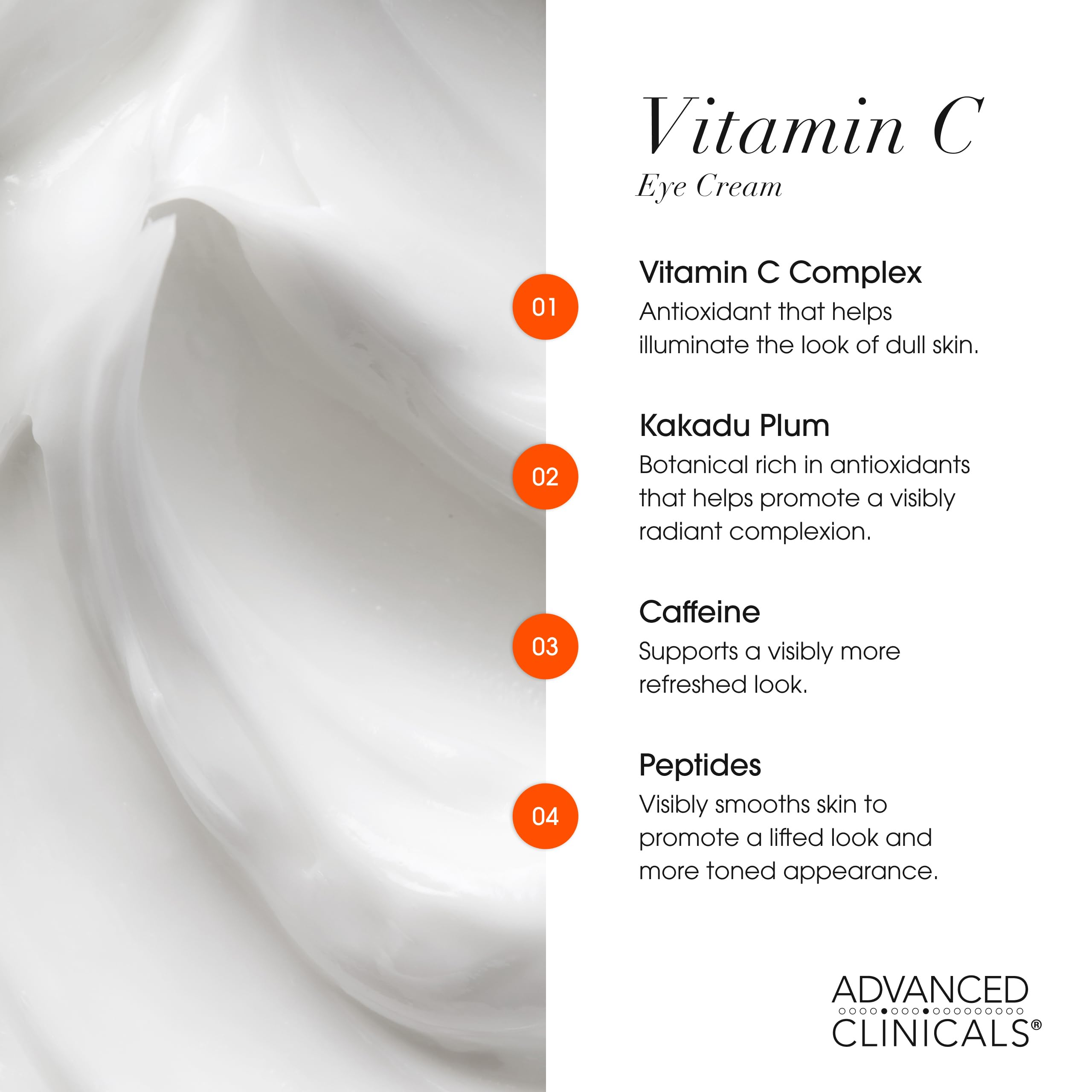 Advanced Clinicals Glow Getter eye cream being gently applied around eyes