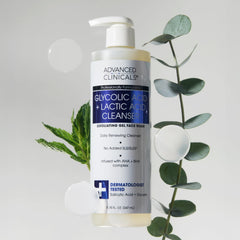 Daily-use Glycolic Face Wash by Advanced Clinicals refreshes dull skin