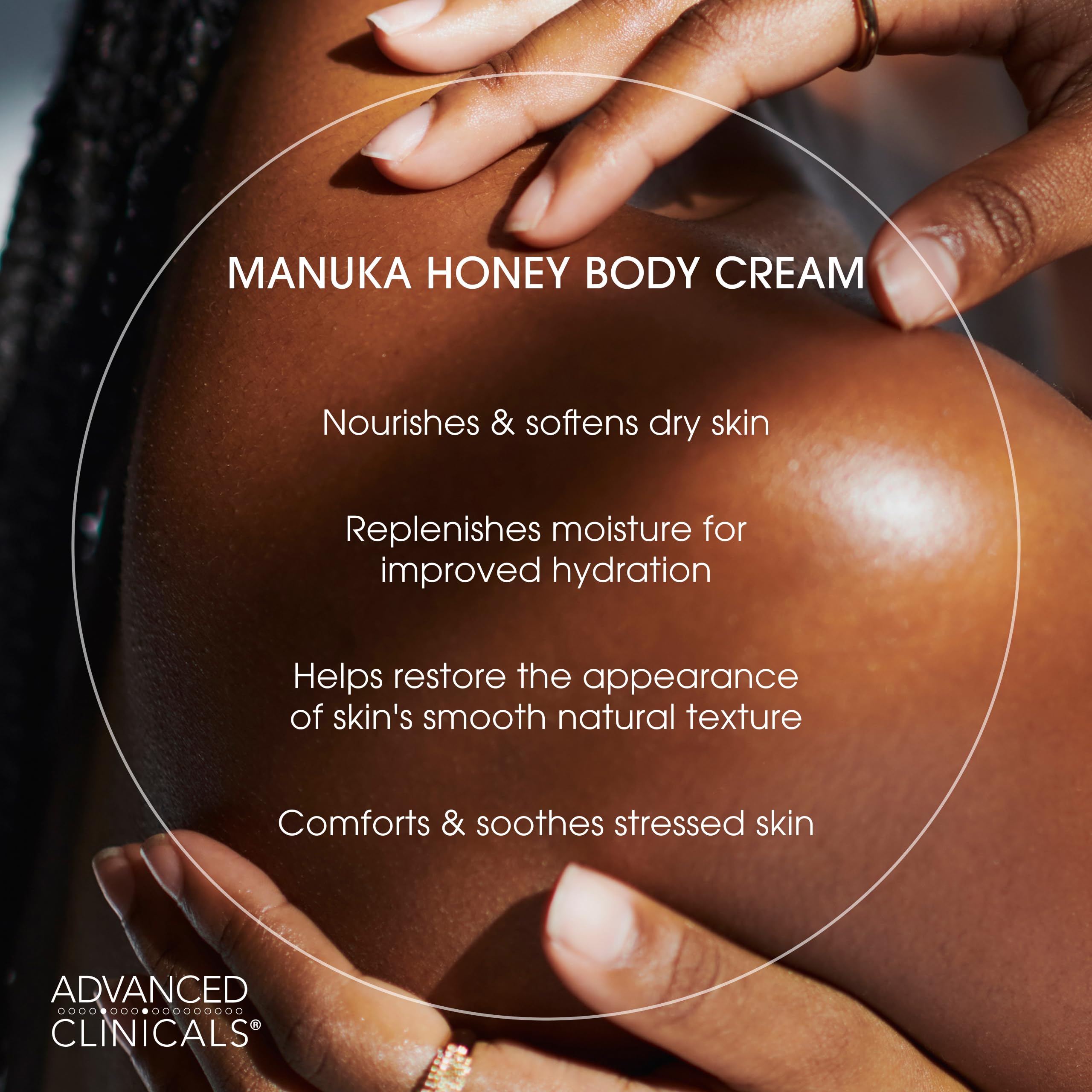 Advanced Clinicals manuka honey lotion texture rich non-greasy moisture