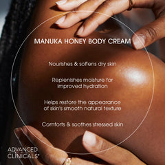 Advanced Clinicals manuka honey lotion texture rich non-greasy moisture