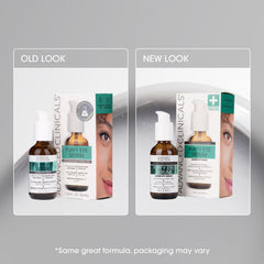 Advanced Clinicals Puffy Eye Serum under-eye area application, smooth and hydrated.