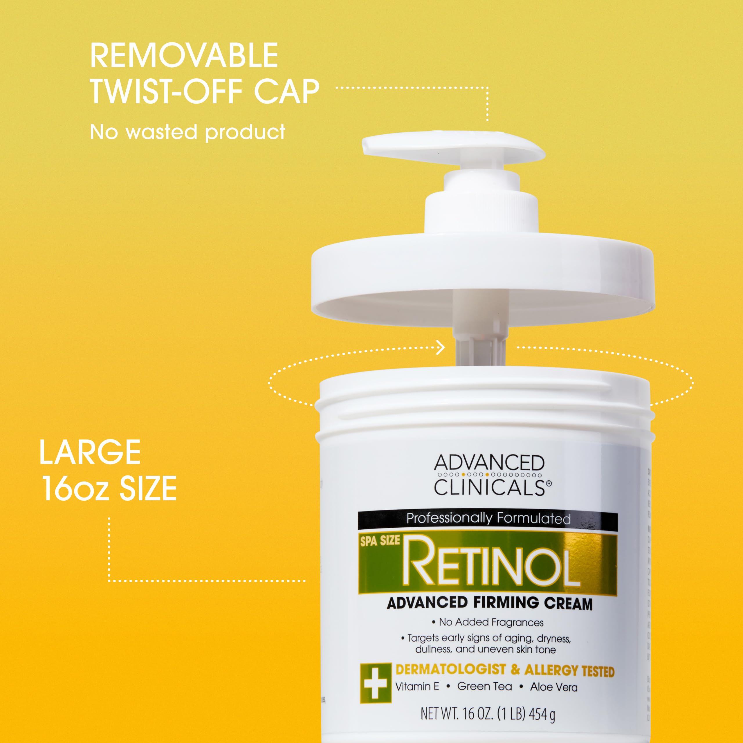 Advanced Clinicals Retinol Body Cream being applied for smoother, firmer-looking skin