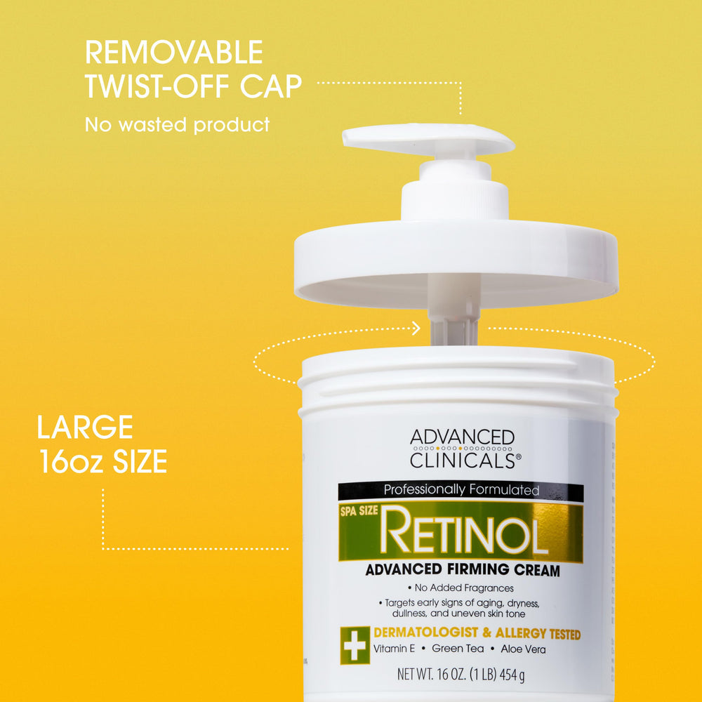 Advanced Clinicals Retinol Body Cream being applied for smoother, firmer-looking skin