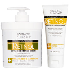 Advanced Clinicals Retinol Body Cream in jar for visibly smoother, hydrated skin