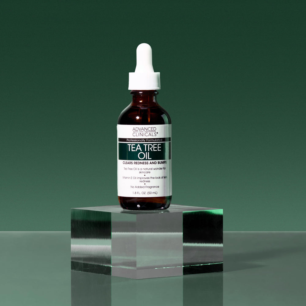 2-pack packaging of Advanced Clinicals Tea Tree Serum visually highlighted.