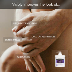Advanced Clinicals texture close-up showing non-greasy cream application.
