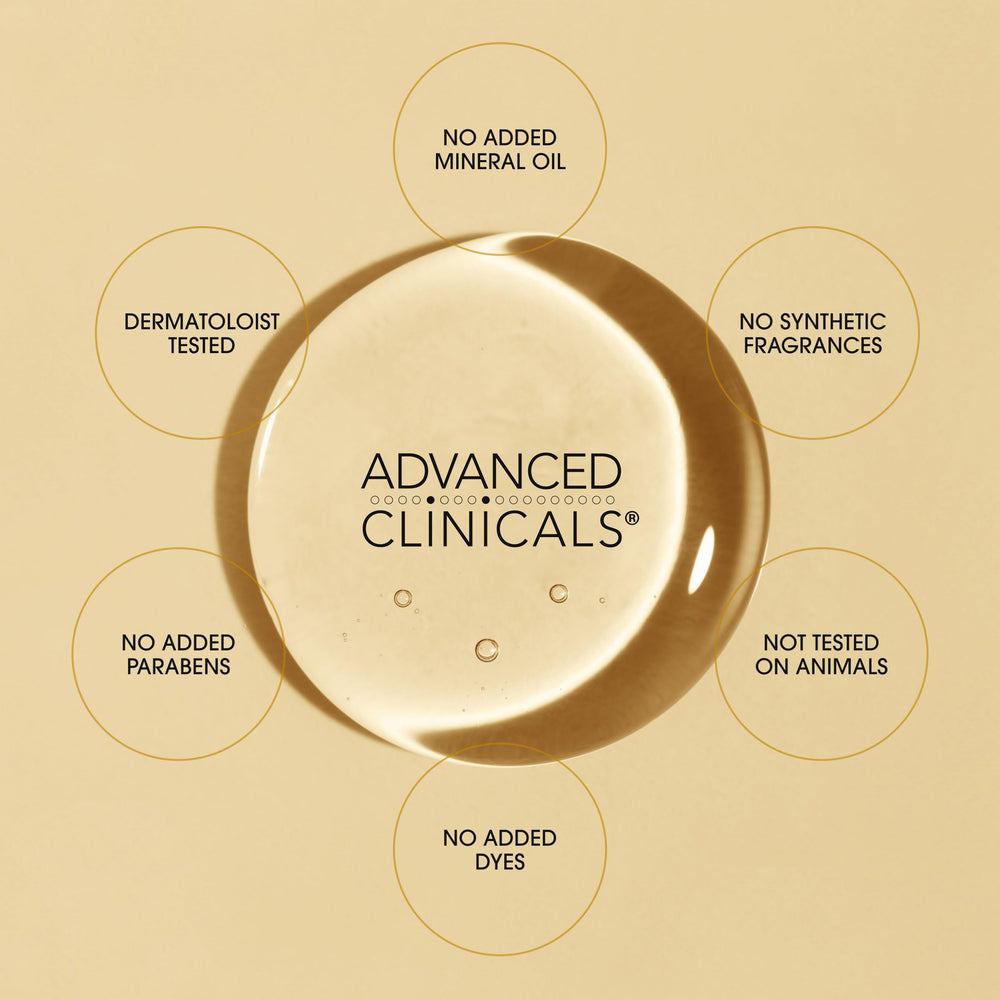Advanced Clinicals Vitamin C Brightening Body Oil ideal for daytime use.