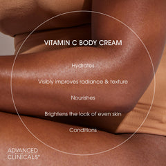 Advanced Clinicals Vitamin C Cream designed for neck, arms, and hands daily moisture.