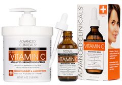 Advanced Clinicals Vitamin C Cream jar demonstrates radiant hydration for even-toned skin