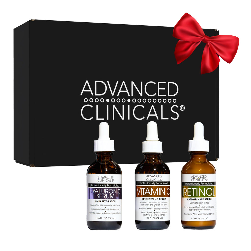 Advanced Clinicals Vitamin C serum bottle brightens and evens skin tone.