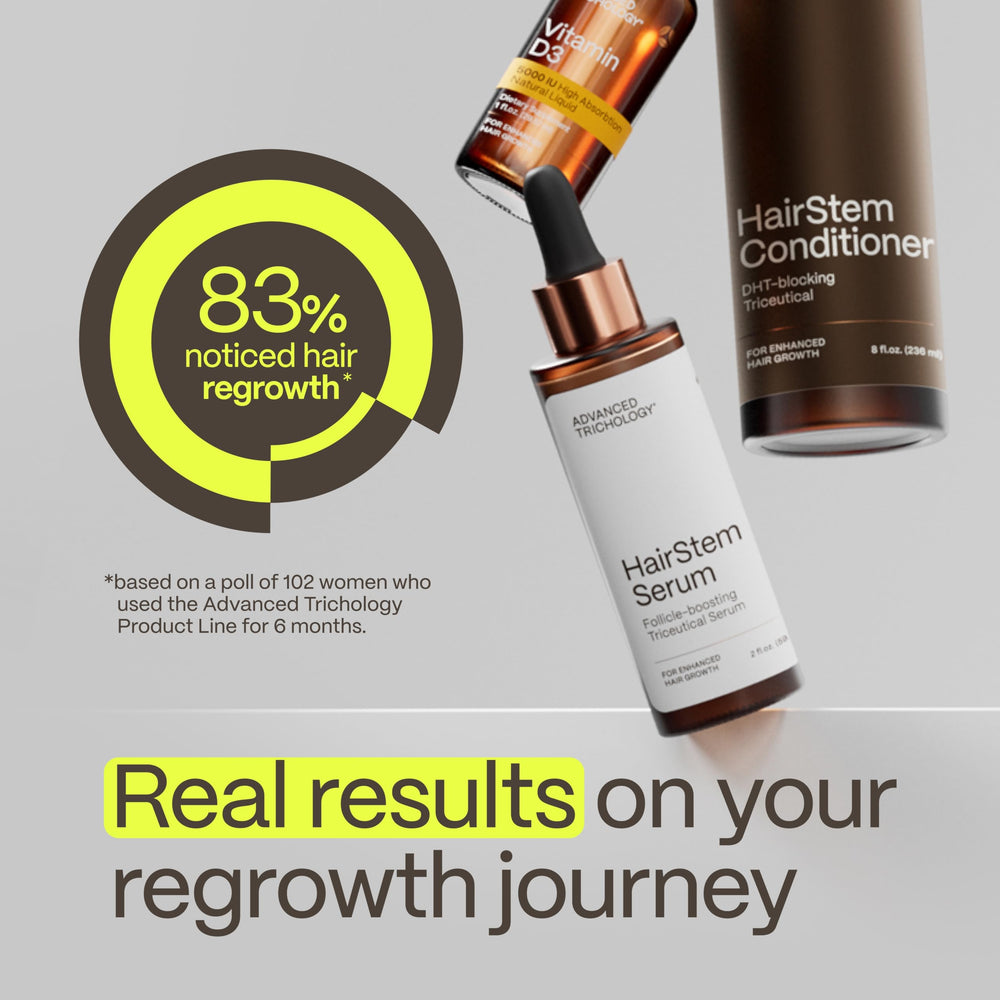 HairStem in clinical setting implying dermatologist-grade formulation.