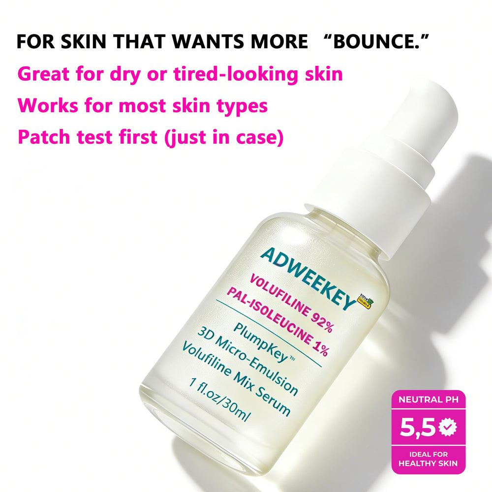 Adweekey Volufiline 92% serum under makeup shows compatibility with makeup layers