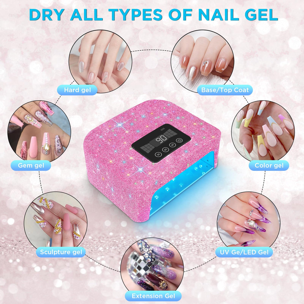 Aedavey lamp uses 36 UV+LED beads for even curing across nails.
