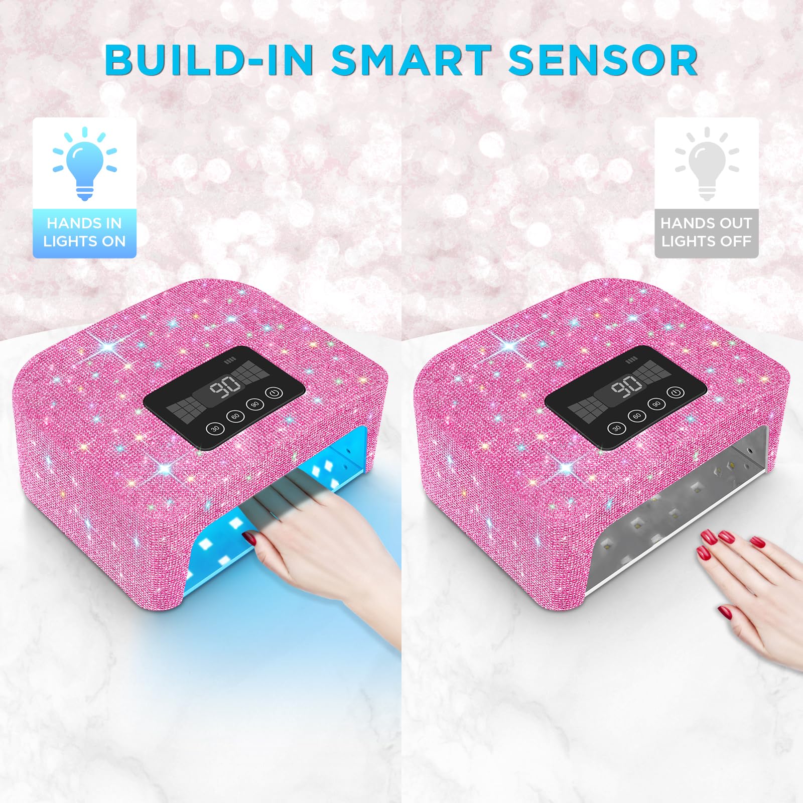 Aedavey anti-UV gloves included for frequent nail sessions.