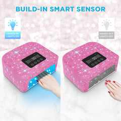 Aedavey anti-UV gloves included for frequent nail sessions.
