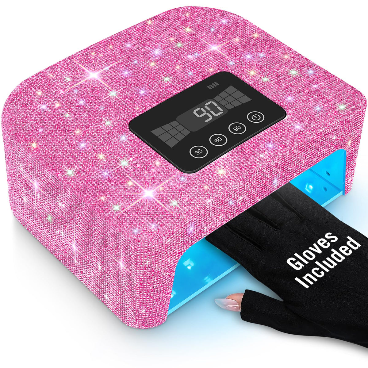Aedavey cordless nail lamp front view for salon-quality home curing.
