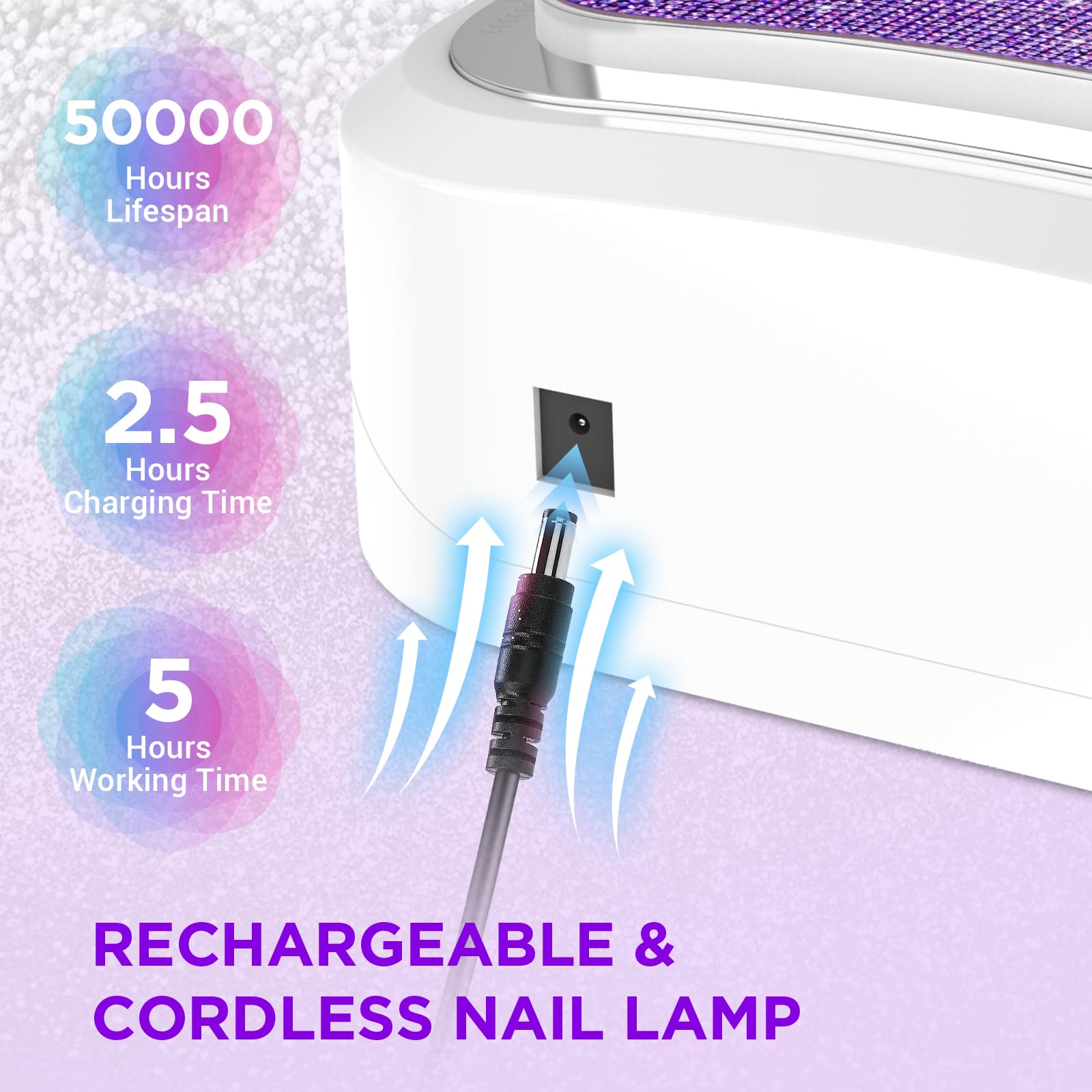Aedavey portable nail dryer ideal for quick gel sessions at home.