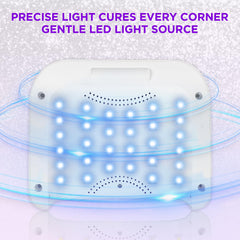 Aedavey gentle 365/405nm nail light provides skin-friendly curing.