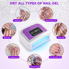 Aedavey rechargeable cordless lamp with LCD and four timers.