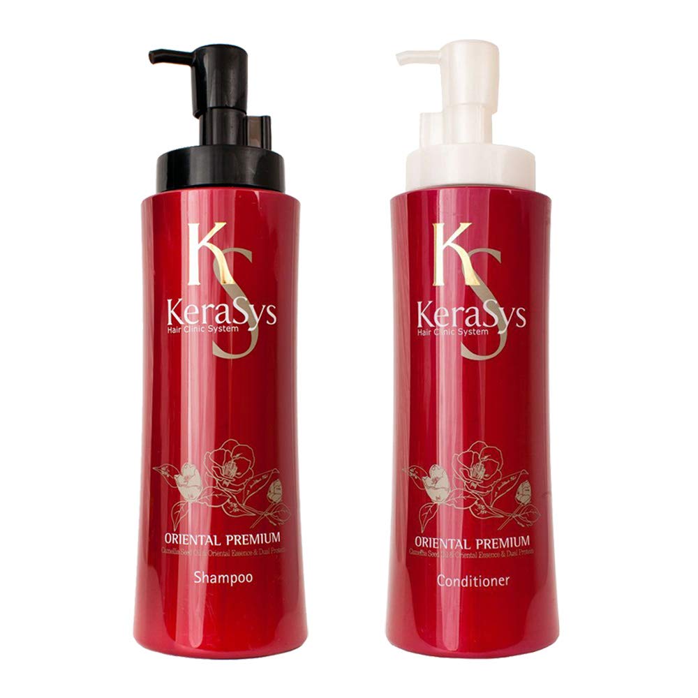 Aekyung Kerasys Oriental Premium Shampoo bottle offering gentle daily cleansing.