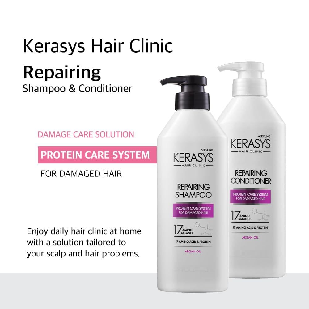 Aekyung Kerasys Repairing Conditioner bottle for detangling moisture