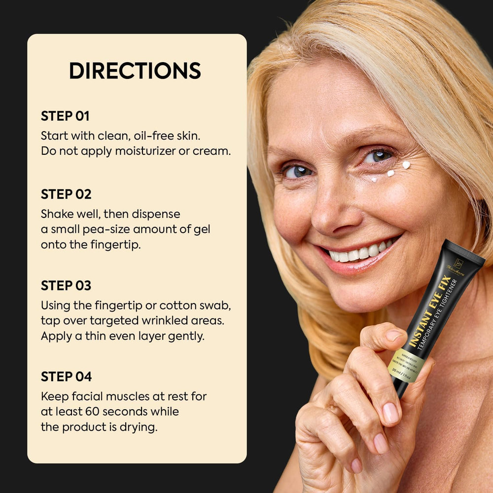 Aemerry eye area close-up reveals refreshed, brighter appearance.