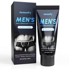 Aemerry Hair Removal Cream bottle pour demonstrates easy dispensing for mess-free application.