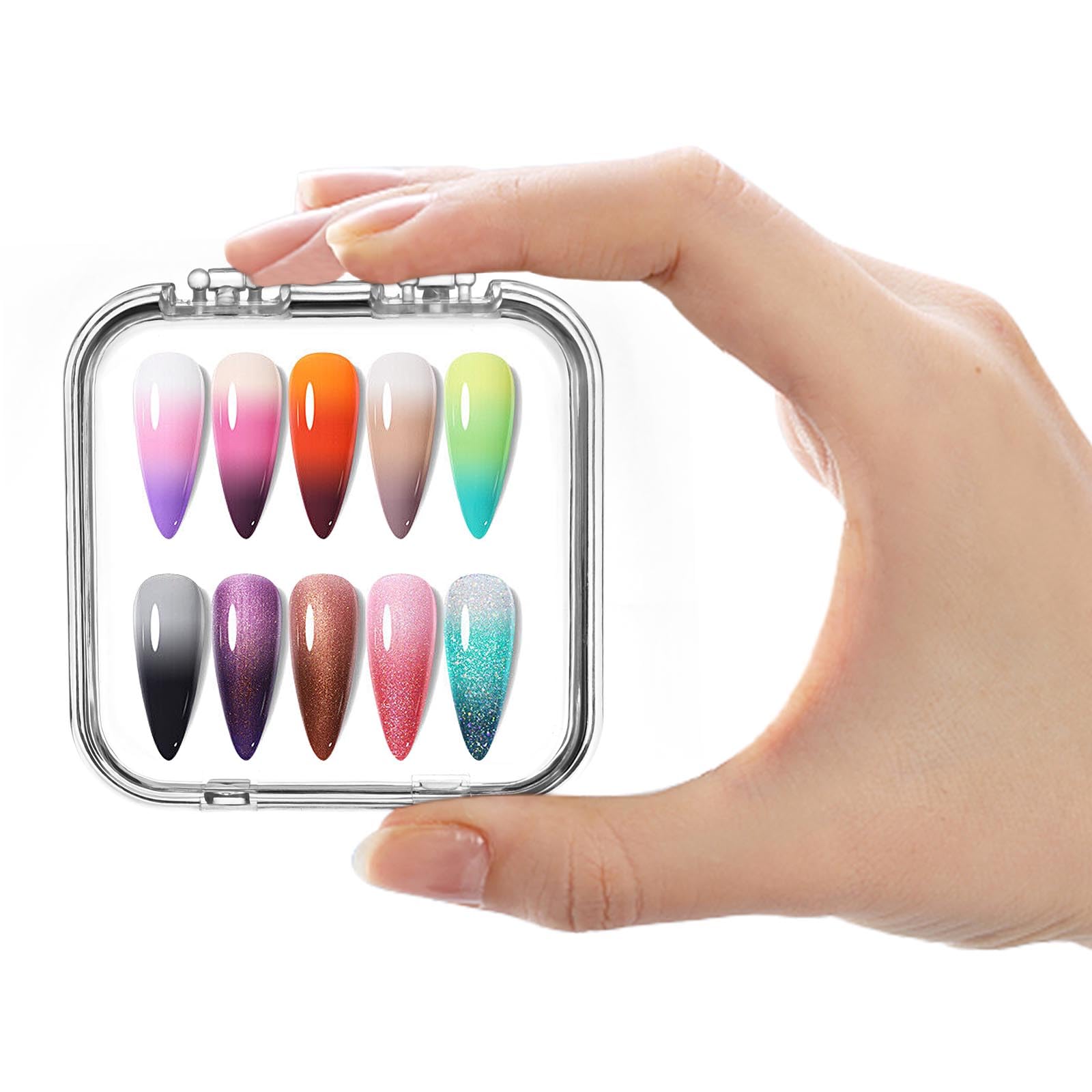 Aemygo stackable nail organizer saving space on a shelf