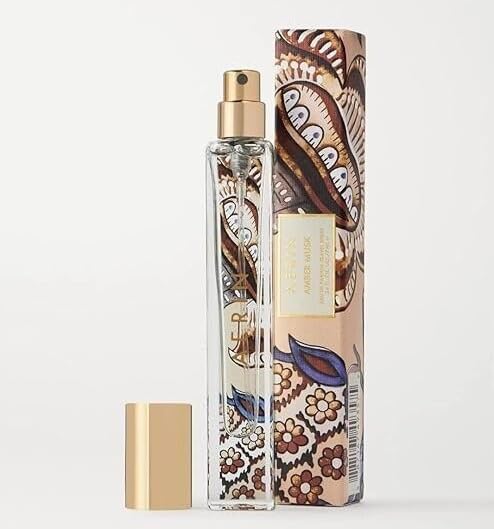 AERIN Amber Musk box and bottle in new-in-box packaging, ideal for gifting.