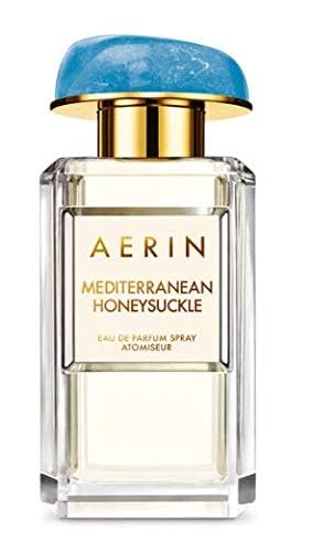 AERIN Mediterranean Honeysuckle closeup of cap and bottle signals refined gifting