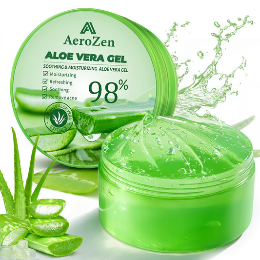 Aero Zen Aloe Gel bottle pour shows fast hydration absorption