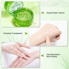 Aero Zen Aloe Gel hydrates face and body for daily moisture.