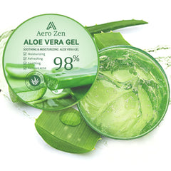 Aero Zen Aloe Gel on hair tips for light conditioning.
