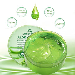 Aero Zen Pure Aloe Gel fast absorption on skin for a smooth feel.