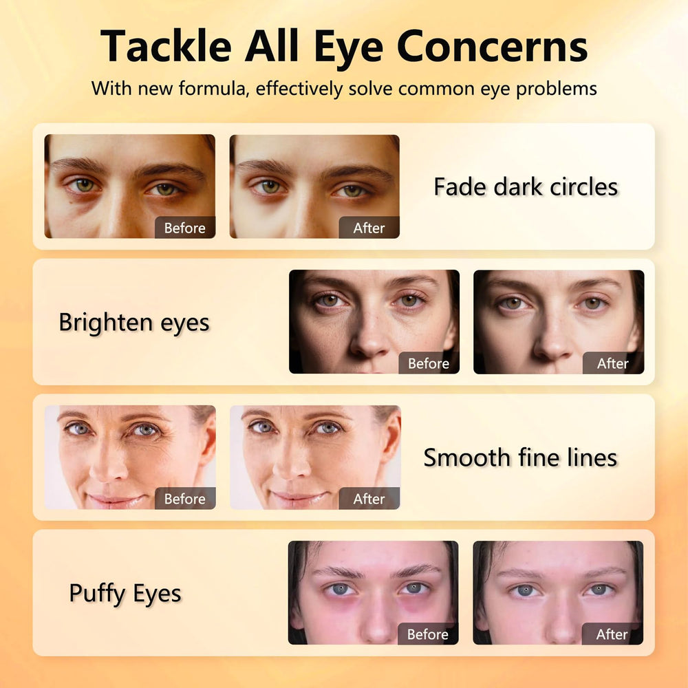 Morning routine imagery emphasizes caffeine's potential to reduce puffiness.