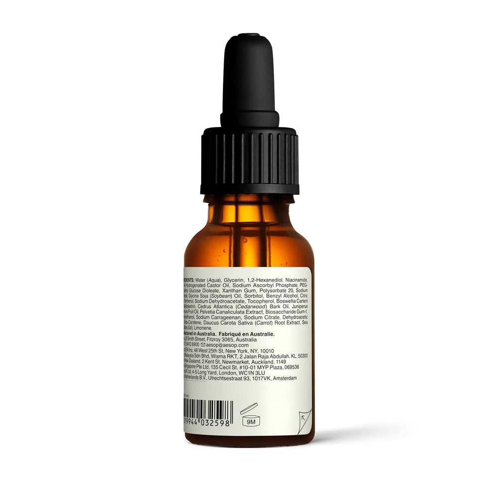 Eye area after applying Aesop Exalted Eye Serum appears hydrated