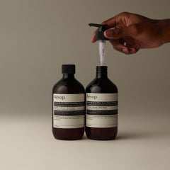 Aesop gel cleanser texture glides smoothly, leaving warmed, refreshed skin feel.