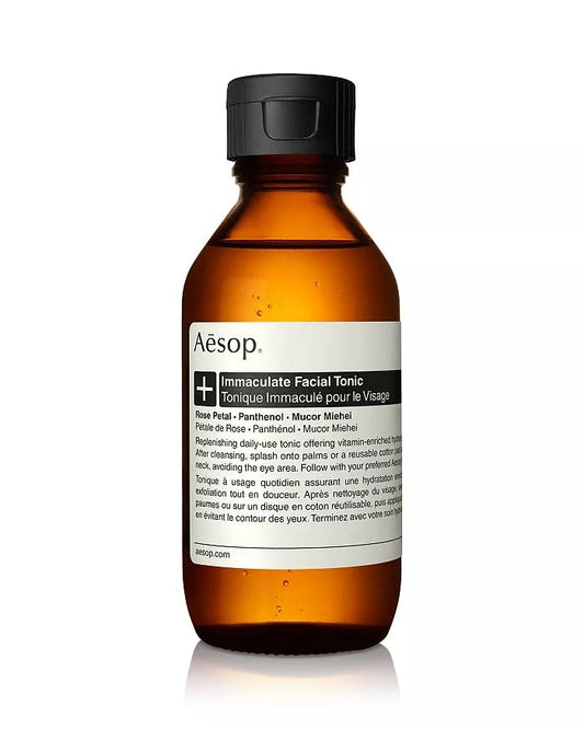 Aesop Immaculate Tonic bottle for daily hydrating exfoliation.
