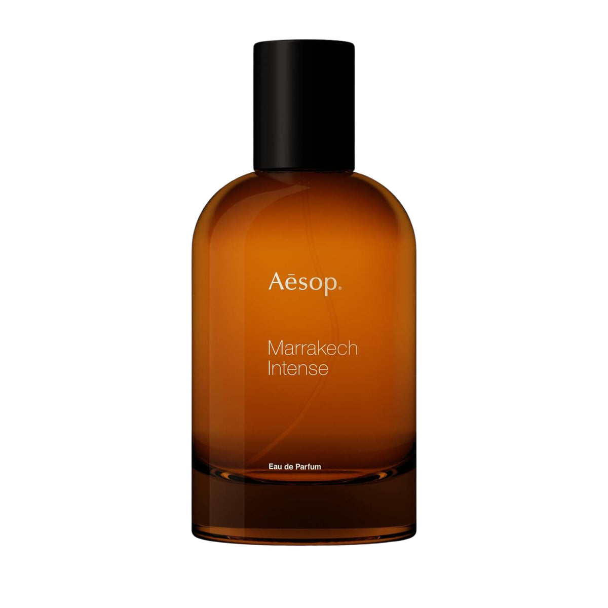 Aesop Marrakech Intense bottle front view, versatile fragrance for daily or evening wear.