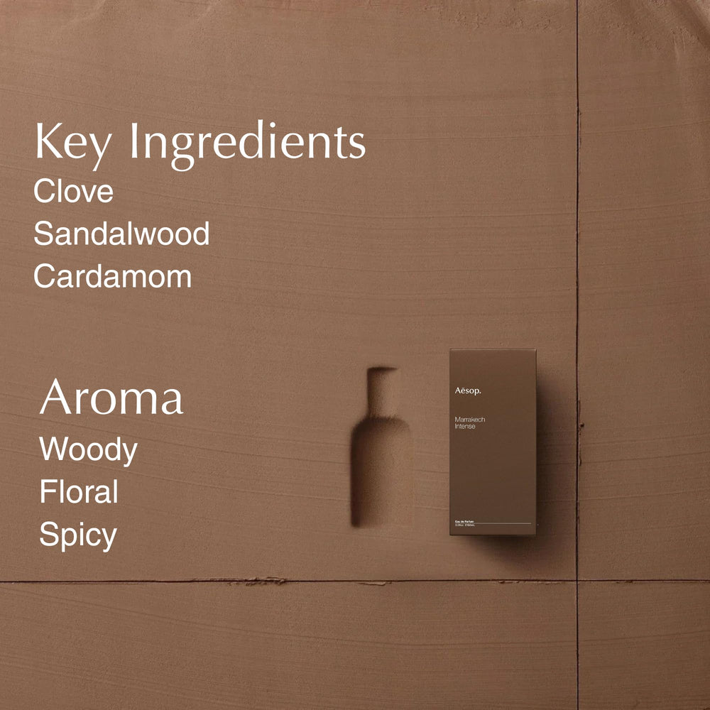 Aesop Marrakech Intense cap close-up, easy grip and premium packaging.