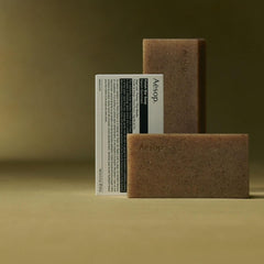 Aesop Polish Bar Soap alpine aroma closeup for daily cleansing.